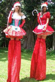 Christmas Stilt Walkers